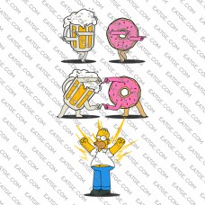Beer And Donut Fuse Into Homer