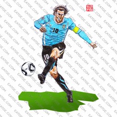 Uruguay Football Star Number 10 Forlan